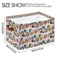 thumbnail image 4 of Yayeee Canvas Storage Basket with Handles for Shelves Fabric Bins Closet Organizer, Cute Cartoon Pattern, 4 of 8