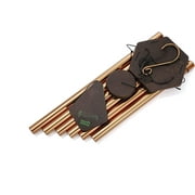 Nature’s Melody Premiere Grande Tunes Wind Chimes – Outdoor Windchime with 6 Tubes Tuned to E Pentatonic Scale, Rustproof Aluminum, Beech Wood & S Hook Hanger for Sympathy, Memorial Gift or Zen Garden