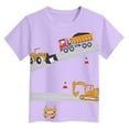 thumbnail image 4 of Gubotare Shirts for Kids Boys T-Shirts Summer Graphic Short Sleeve Tees Kids Casual Tops Car Sizes 5-6T (Light Purple,5-6 Years), 4 of 4