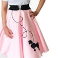 thumbnail image 3 of Hip Hop 50s Shop 1950s Adult 7 Piece Costume Set Poodle Skirt, Petticoat, Polo Shirt with Accessories (Medium Light Pink), 3 of 7