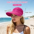 thumbnail image 6 of YEKEYI Sun Hat for Women UV Protection Visor Hats Wide Brim Sun Hats Ponytail for Summer Beach Tennis Golf Garden, 6 of 7