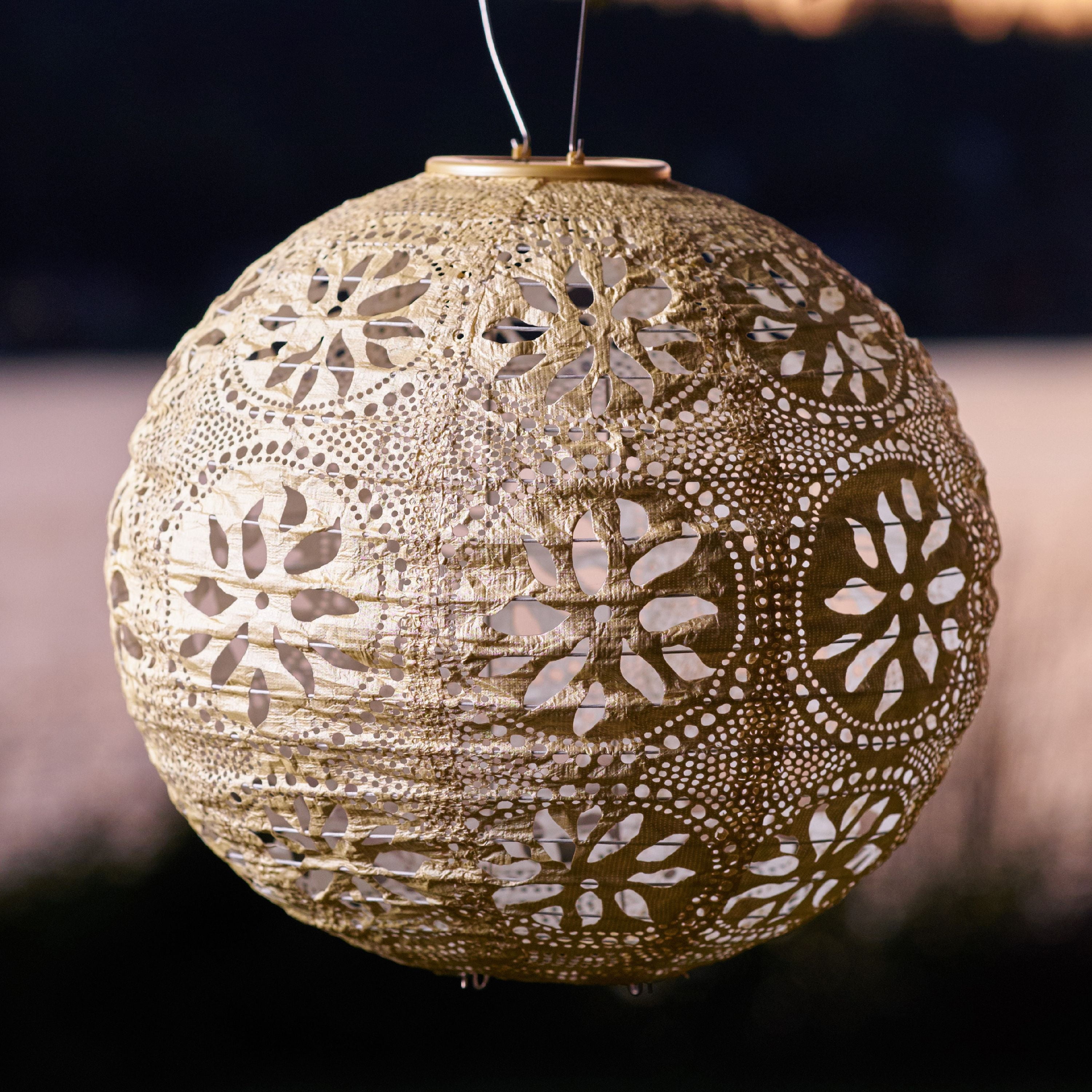 Soji Stella Boho Globe Solar Lanter 12 Pearl Walmart Com