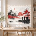 thumbnail image 5 of Sun Mountains Wash with Painting Main Range, Serene Japanese Inspired for Japanese Art Lovers, Wall Decor, Housewarming Gift, Tapestry Wall Hanging for Dorm and Living Room, 5 of 7