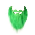 thumbnail image 2 of Oioii 9.84x7.87in St. Patrick's Day Green Decorative Beard - Lucky Irish Leprechaun Beard for Party Favors & Photo Props, Irish home decor, Green holiday decor, C, 2 of 8