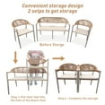thumbnail image 4 of Vmopu Brown Patio Furniture Set 3 Pieces Outdoor Rattan Chair Wicker Garden Conversation Bistro Sets for Yard,Pool or Backyard, 4 of 11