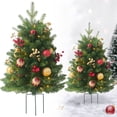 thumbnail image 2 of MOQIN Décorations de Jardinières de Vacances, Remplissage de Jardinières de Noël 2025, Arbres de Pin Pré-Éclairés avec Cônes, Baies Dorées et Rouges, Décorations de Noël Éclairées pour Extérieur, 2 of 8