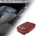 thumbnail image 2 of Unique Bargains Car Center Console Cover Center Console Cushion with Tissue Box and Storage Bag 12.99"x6.69"x3.15" Red Nappa Leather, 2 of 7