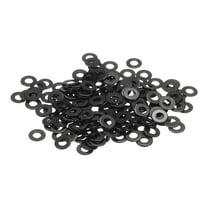 200 Pcs M3.5 Stainless Steel Flat Washers, 8mm Outer Diameter Metal Flat Washer for Screws and Bolts, Black Finish