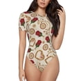 thumbnail image 1 of Fotbe Valentine'S Day Rose Body de Mujer con Cuello Redondo y Mangas Cortas, Sin Mangas Ajustado, Suave, Cómodo y Básico-XX-Large, 1 of 7