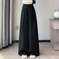 thumbnail image 3 of Women's High Waisted Loose Wide Leg Casual Pants Comfortable Everyday Wear Trousers for Summer and Fall Outfits with Shirts and Tees, 3 of 5