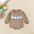 thumbnail image 2 of Mercatoo Baby Halloween Clothes 𝐍ewborn Boys Girls Bubble Romper Sweatshirt Ghos𝘁 Pattern Long Sleeve Crewneck Outfit, 2 of 5