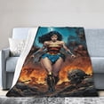 thumbnail image 2 of Manta de franela de Wonder Woman, suave y acogedora manta de felpa para todas las estaciones para niños y niñas, manta ligera y cálida para cama, sofá o viaje, 40 x 30 pulgadas, 2 of 8