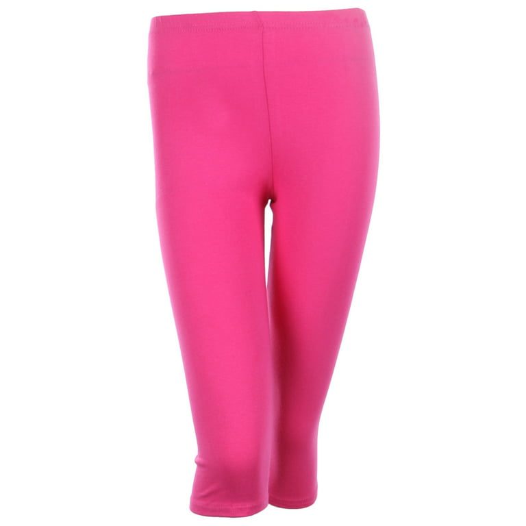 Buy online Pink Cotton And Spandex Capri from Capris & Leggings