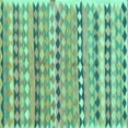 thumbnail image 1 of Ahgly Company Indoor Square Oriental Turquoise Blue Traditional Area Rugs, 4' Square, 1 of 4
