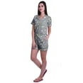 thumbnail image 2 of Moomaya Button Up Pjs For Women Cotton Shorts Shirt Set Notch Collar Sleepwear, 2 of 6