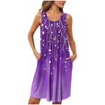 thumbnail image 3 of HomeGardon Nightgowns for Women,Summer Dresses Women Print with Pockets Sleep Shirts Sleeveless Sleepwear Pleated Front Nightshirt Round Neck Nightdress,S-XXL, 3 of 5