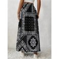 thumbnail image 3 of Multicolor Bandana Print High-Slit Flowy Maxi Skirt For Women Summer Vacation Dating, 3 of 4