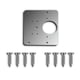 thumbnail image 1 of Gabinete de acero inoxidable Placa de reparación de la bisagra de puerta de madera Plantilla universal con conjunto de montaje de tornillo Soporte de dormitorio de cocina 1 placa 8 tornillos Yuarrent TO001029-01B, 1 of 6