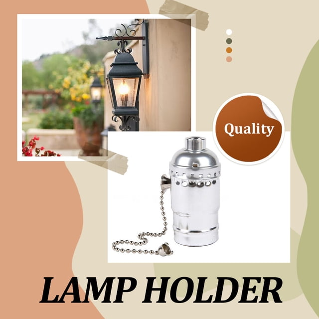 kurtrusly Light Socket Bulb Base Lantern Holder Space Saving Household Accessories Smooth Surface Multicolored Lighting Fixture Type 4