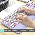 thumbnail image 5 of Keyboard Mouse Combo Typewriter Flexible Keys Office Full-Sized Keyboard, 2.4GHz Dropout-Free Connection and Optical Mouse for Windows,PC, Notebook, Laptop, LETTON V2030 (Blue), 5 of 8