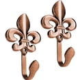 thumbnail image 1 of 2 ganchos para cortinas de pared en metal grabado estilo vintage, perchero decorativo, 1 of 5