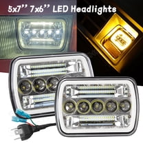Quayub Pair 5x7" 7x6" LED Headlights For Toyota Pickup 82-95 Tacoma 1995-1997 Hi/Lo DRL Turn Signal