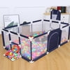 NETNEW Baby Playpen Baby Fences Play Yard 91"X48"X25" inch Extra Large Safety Gate for Kids Toddlers Include 15 Crush Proof Pit Balls