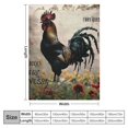 thumbnail image 4 of Orinice Rooster Organic Farming Ecological Art Warm Lightweight Blanket Soft Fleece Blankets for All Seasons 50x60in, 4 of 6