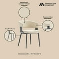 thumbnail image 4 of Luce Sand Textured Leatherette Dining Chair with Metal Legs, 4 of 9