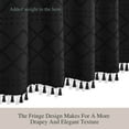 thumbnail image 2 of Siiluminisoy Black Extra Long Shower Curtains,Heavy-Duty Mold/Mildew-Resistant,Water-Repellent, Machine-Washable,Tufted Chevron Striped Textured Design,72 x 78, 2 of 8