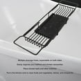 thumbnail image 4 of Bathtub Caddy Tray with Expandable Shelves, Marble & Stainless Steel Bathtub Serving Tray, Retractable Design, 4 of 7