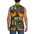 thumbnail image 4 of Gaeub Fall Village Scenery Men's Sleeveless Muscle Shirts Workout Tank Tops, Odor Protection and Comfortable - Small, 4 of 8