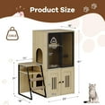 thumbnail image 2 of Cat Litter Box Enclosure for 2 Cats and Doors,Double Cat House with Storage Space,Enclosed Litter Box Furniture with Ladder, 2 of 8