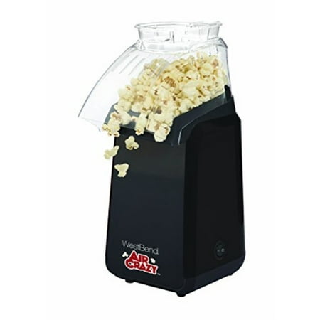West Bend 82418BK Air Crazy Hot Air Popcorn Popper Pops Up To 4 Quarts of Popcorn Using Hot Air, (Best Way To Use Poppers)