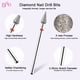 thumbnail image 2 of BNG 5 unids/set brocas de llama para uñas fresas de diamante para manicura 3/32 ''Pro puntas de taladro para uñas herramientas para quitar cutículas, 2 of 5