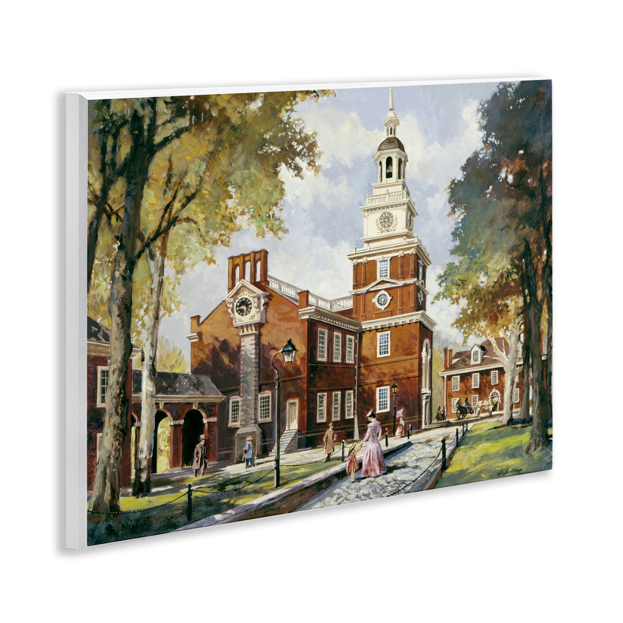 Independence Hall Colonial Times Wall Plaque Art, design by Wind River Studios