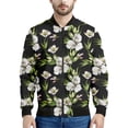 thumbnail image 4 of Chaqueta con cremallera con estampado de flores de narciso y lirio para hombre, sudadera informal de manga larga con estampado 3D de plantas, abrigo de calle, chaquetas holgadas, 4 of 5