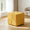 Yellow + MDF, variant on Ottoman Foot Rest - Soft and Comfortable Square Corduroy Woven Design Sofa Stool for Living Room, Bedroom, Office, Cozy Accent Seating