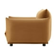 thumbnail image 4 of Armchair Accent Chair, Velvet, Brown, Modern Contemporary Urban Design, Living Lounge Room Hotel Lobby Hospitality, 4 of 7