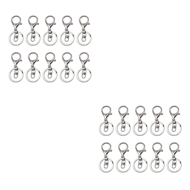 Bearachild 10pcs / set Llaveros Langosta - Llaveros seguros y elegantes para todos los días El precio es de metal bajo Bogavante blanco +spla 2Conjunto