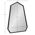 thumbnail image 4 of Kate and Laurel Hammell Midcentury Framed Wall Mirror, 23 x 30, Black, Geometric Heptagon Mirror, 4 of 8
