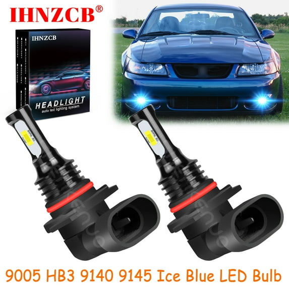 IHNZCB 9005 9140 9145 for Ford Mustang Svt Cobra 2003-2004 Ice Blue Led Fog Light Bulb,HKL,Y08