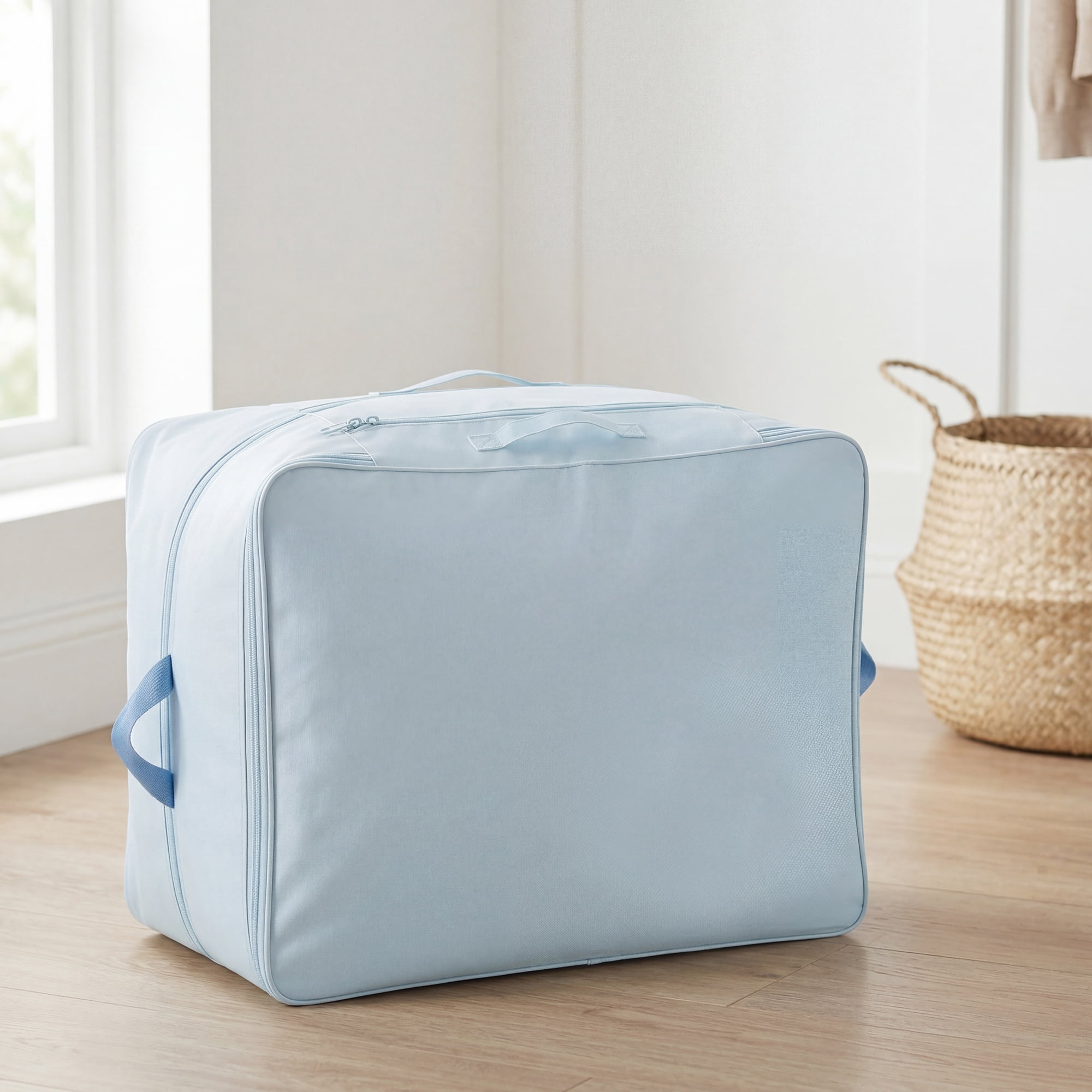 Unique Bargains Clothes Storage Bags for Organizing Bedroom Light Blue 19.7"x15.7"x11.8"