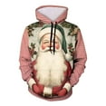 thumbnail image 4 of HOMBOM Retro Santa Merry Christmas Sweatshirts for Womens Pullover Long Sleeve Fleece Linend Fall Hoodies Womems Tops, 4 of 9