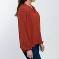 thumbnail image 6 of Elsie & Zoey Perrie Swiss Dot Long Sleeve Peasant Blouse for Women, 6 of 6
