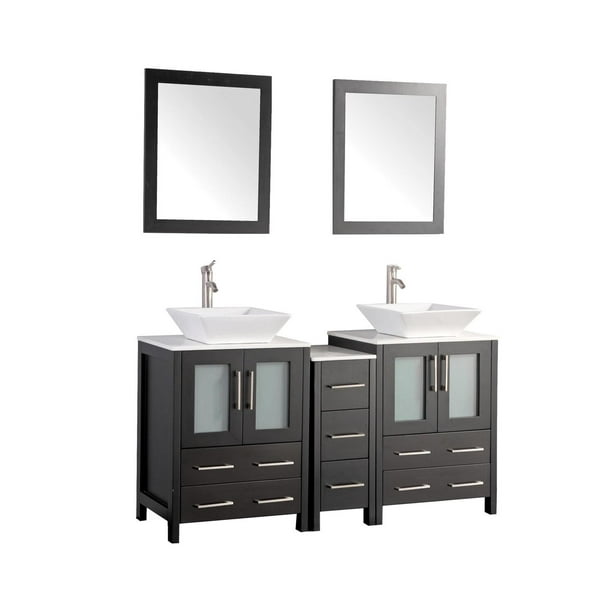 Vanity Art 60 Inch Double Sink Bathroom, 60 Inch Double Sink Bathroom Vanity With Top