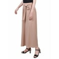 thumbnail image 2 of NY Collection Womens Petites Tie Belt Wide Waistband Midi Skirt, 2 of 4