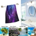 thumbnail image 4 of Dreamtimes Beautiful Galaxy Nebula Stars Soft 2 Piece Fluffy Guest Hand Towels, Multipurpose Decor for Bathroom, Hotel, Gym and Spa (14" x 28"), 4 of 5