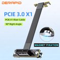 thumbnail image 2 of Câble d'Extension 90 Degrés Angle Droit PCIE X4 Riser 8Gbps PCIE 3.0 X1 à X1 pour Carte PCI Express Rallonge Ruban PCIE Riser 0.1m, 2 of 6