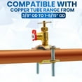 thumbnail image 5 of Metpure Refrigerator Water Line Kit for Ice Maker, Freezer, Humidifier, Water Filtration System. 25 FT x 1/4” OD Tube, 1/4" OD Quick Connect Self-Piercing Needle Saddle Valve, Adapter, & Ball Valve, 5 of 7